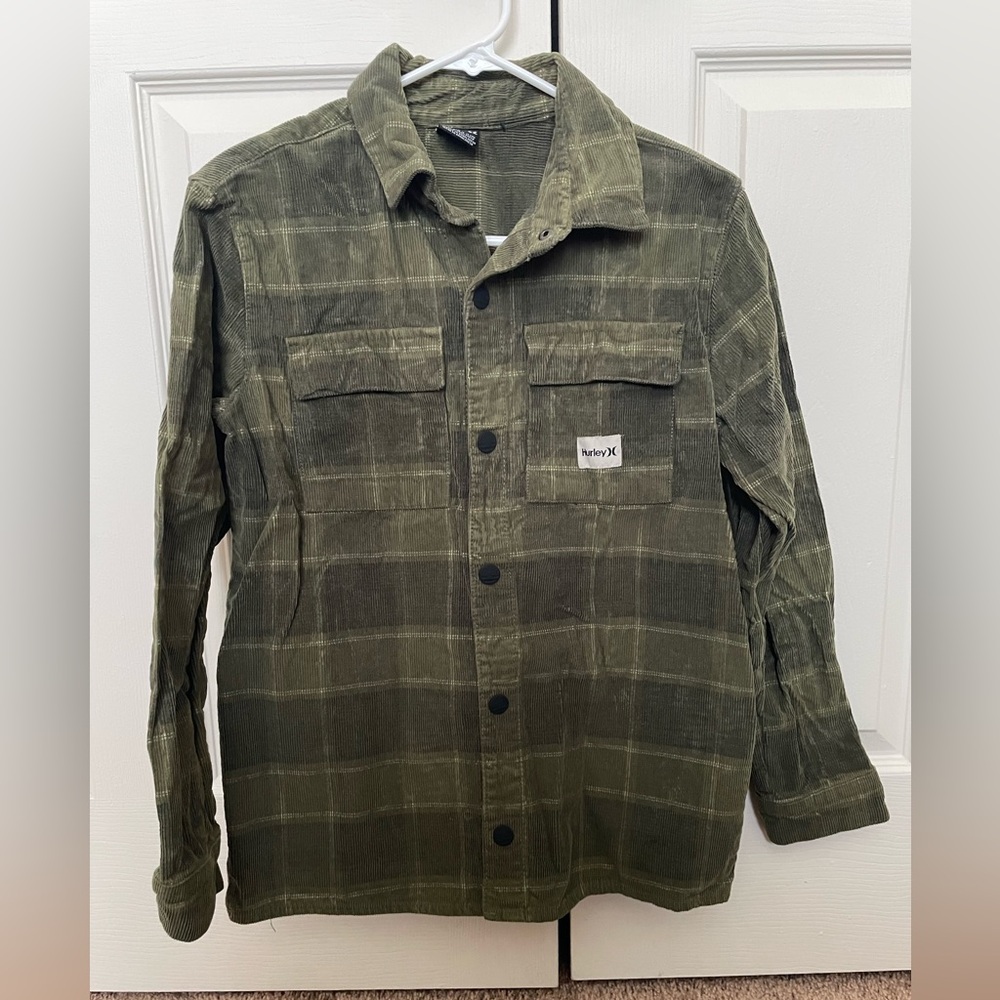 Boy’s Olive Green Button-Up Jacket